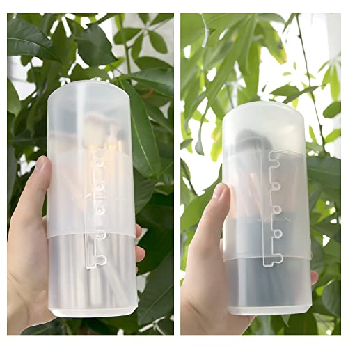 OCHEAL 3 Pack Makeup Brush Holders - Clear Travel Organizer