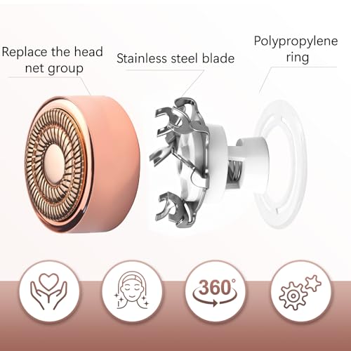 6 Pack Replacement Heads Gen 3 Compatible with Flawless Facial Hair Remover, Replacement Blades Heads Compatible with Finishing Touch Flawless Hair Removal Generation 3