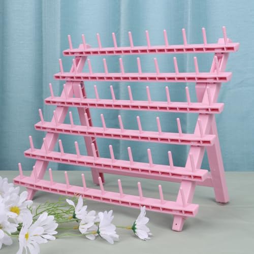 Light Pink Braid Rack for 60 Spools - Hair Extension Holder Stand
