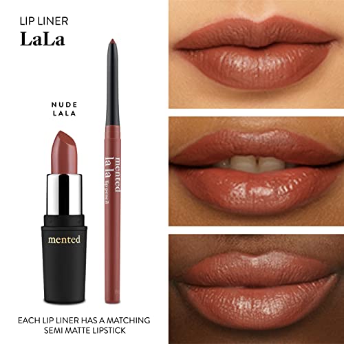 Mented La La Vegan Lip Liner for Women, Dark Brown, Water-Resistant & Long-Lasting
