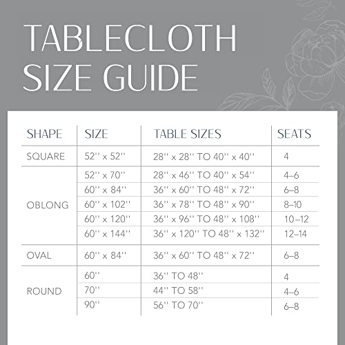 Elrene Monterey Linen-Texture Vinyl Tablecloth, 70" Round, Gray