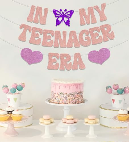 In My Teenager Era Banner - 13th Birthday Party Decorations