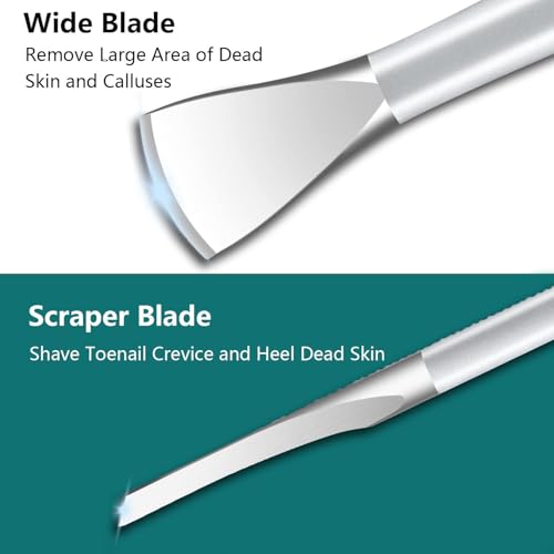 CHICREEN 5 Pack Manicure & Pedicure Tool Set - Stainless Steel Foot Care Kit