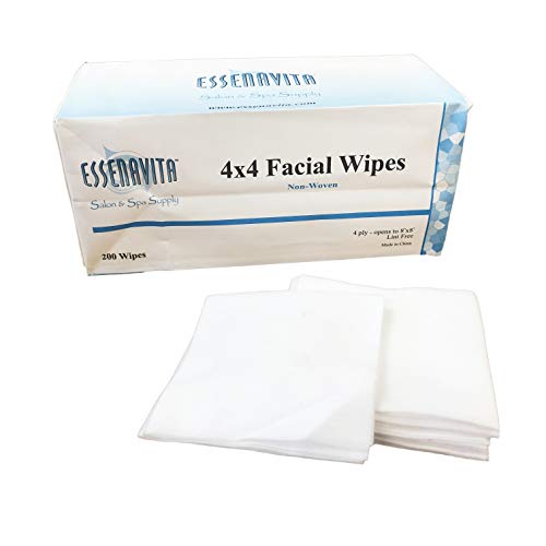 200 Count 4-Ply Facial Wipes - Soft Non-Woven Spa Wipes
