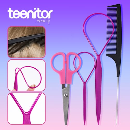 Teenitor 36 Colors Hair Elastics Set 2300pcs with Styling Tools & Accessories