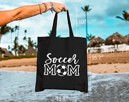 Soccer Mom Canvas Tote Bag - Reusable Grocery Shopping Bag