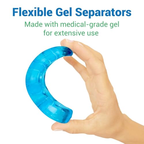 VIVEsole Toe Separators for Pain Relief - Silicone Gel Spacers (2 Pairs)