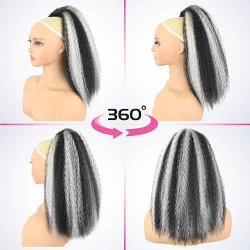 16-Inch Kinky Straight Drawstring Ponytail Extension - Yaki Wave