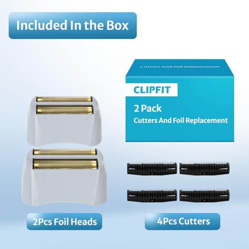 2 Pack Foil Shaver Replacement Foil Compatible with Andis TS1 & TS2 Electric Razors