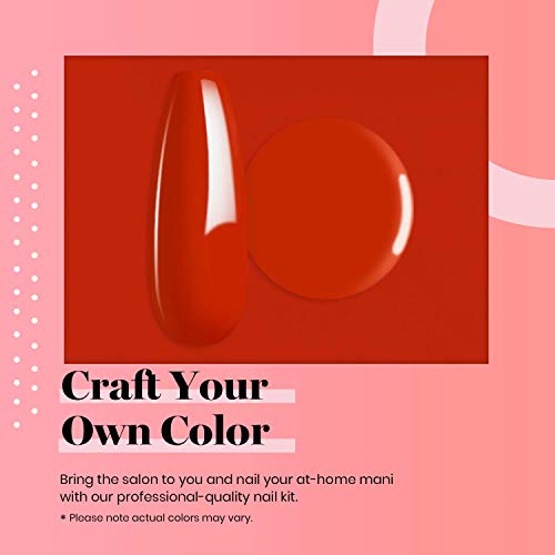 Beetles Red Gel Nail Polish Kit with UV LED Light - 15ml