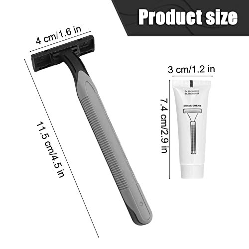 Xuezoioy Disposable Twin Blade Razors with Shaving Cream, 30-Pack Bulk