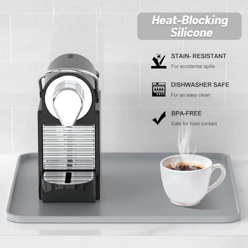 Garolue 16"x16" Silicone Coffee Mat - Waterproof & Heat Resistant