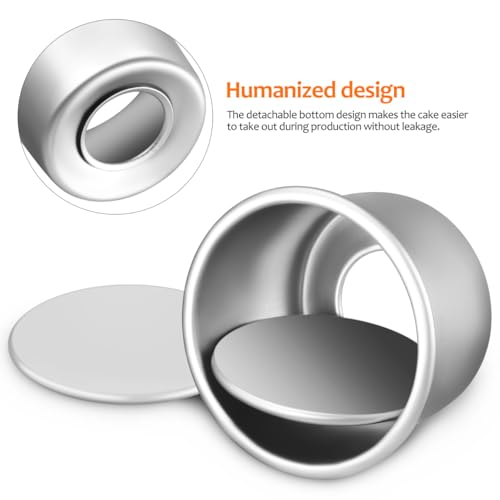 2-Inch Round Cake Pan Set of 4 - Nonstick Aluminum Alloy