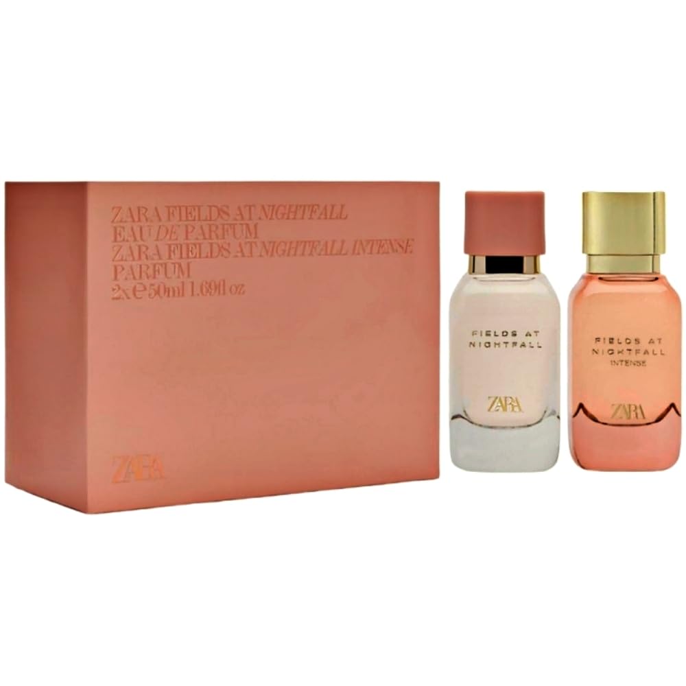 Zara Fields at Nightfall Perfume Set for Women - Warm Floral Woody Eau de Parfum | 2x50ml (1.7 fl. oz.)