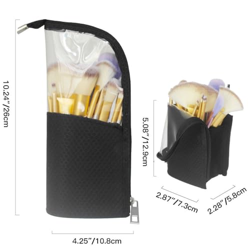Travel Makeup Brush Organizer Bag 2-Pack Waterproof Portable Cosmetic Pouch