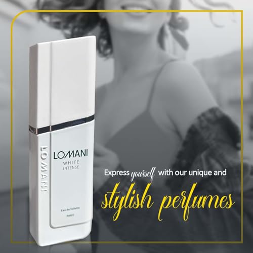 Lomani White Intense Eau de Toilette for Men, 3.3 Ounce Citrus Fragrance