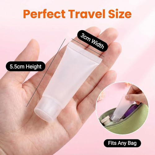 20 Pcs 5ml Refillable Travel Sample Bottles - Leakproof Plastic Containers
