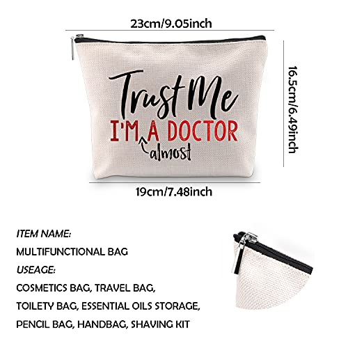 Doctor Graduation Makeup Bag - Trust Me I'm Almost A Doctor