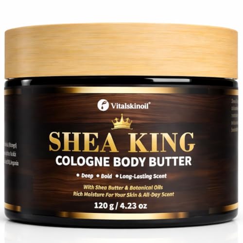 VITALSKINOIL Body Butter for Men, Cologne Scented Moisturizer (4.36 oz)