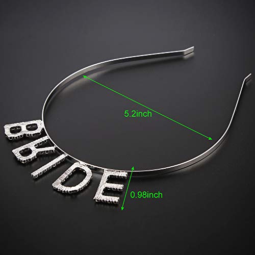KICOSY Rhinestone Bride Headband for Weddings & Bachelorette Parties