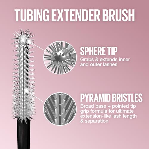 Maybelline Lash Sensational Sky Tubes Mascara - 24HR Length & Volume, Very Black