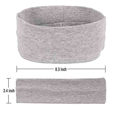 6-Pack Stretchy Cotton Hair Headbands for Yoga & Exercise