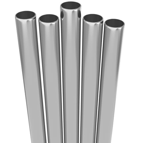 Fiesta First Extra Wide Stainless Steel Boba Straws - 10.23" Reusable Metal Straws for Smoothies & Bubble Tea
