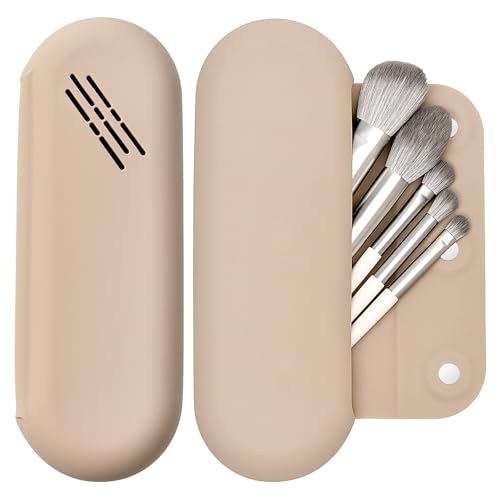 LuBanOne Silicone Makeup Brush Holder – Magnetic Travel Organizer Case