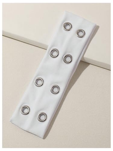 SHENHE Women's Y2K Goth Punk Grommet Eyelet Headbands - 5 Pcs
