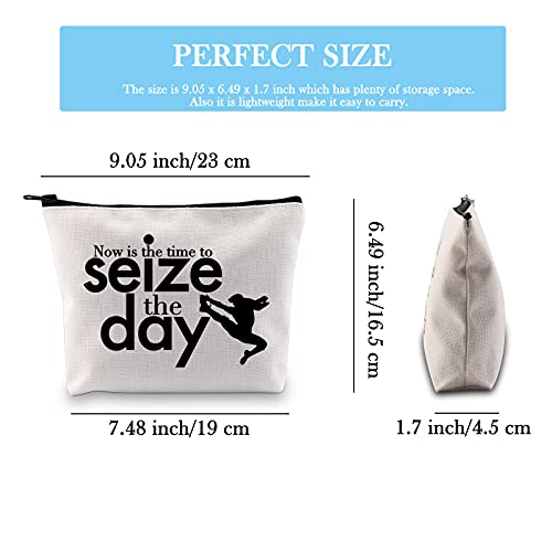 GJTIM Seize The Day Makeup Bag - Motivational Cosmetic & Travel Organizer