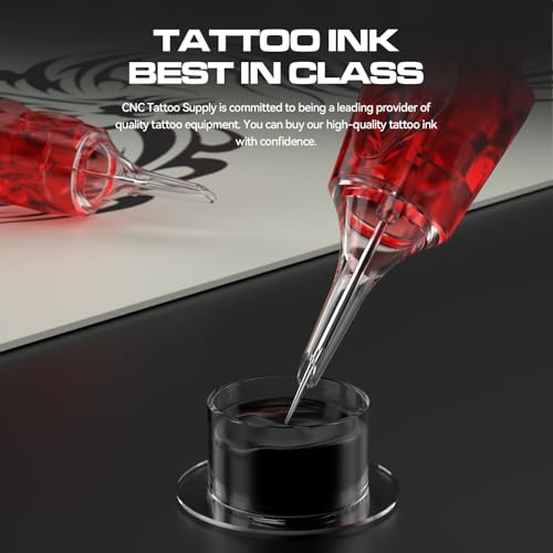 CNC Tattoo Ink Set - 10 Colors, 15ml Bottles, Water-Based Pigment