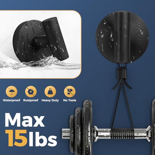 Heavy Duty Suction Cup Hooks - 2 Pack for Shower & Bathroom