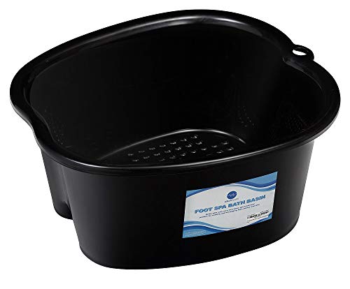 AllSett Health Black Foot Soaking Bath Basin – Extra Large Spa Tub for Home Treatment