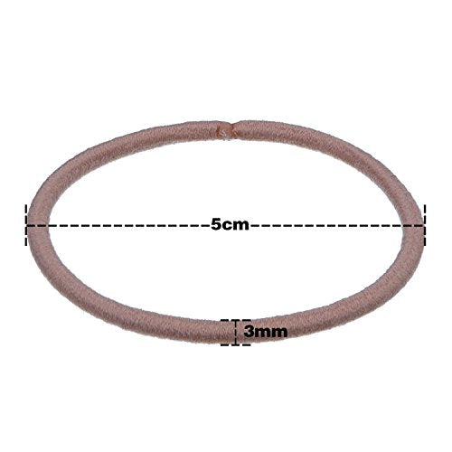 EBOOT 69-Piece 3mm Multicolor Elastic Hair Bands - Metal Free