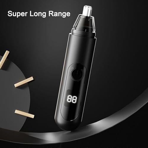 HILYC Professional Nose Hair Trimmer with LED Display - USB Rechargeable, Waterproof & Painless