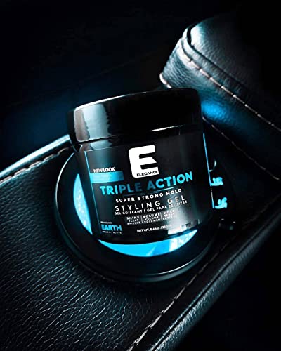 E Elegance Earth Hair Gel for Men & Women - 33.8 oz - Super Strong Hold & Extreme Volume