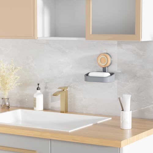 Wall-Mounted Double Layer Soap Dish - 2 Pack Suction Cup Holder