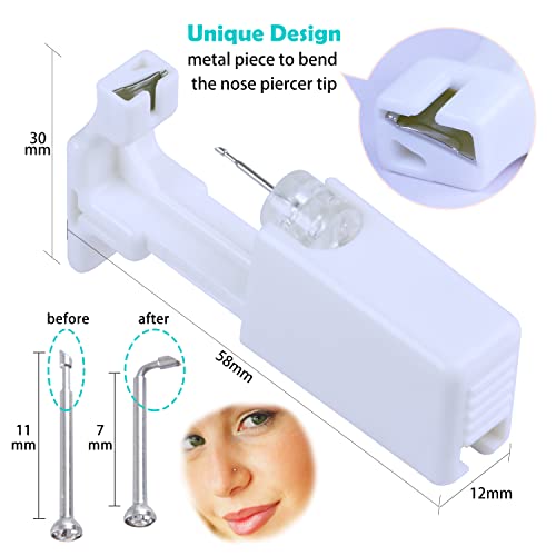 Firstomato Nose Piercing Gun Kit with Hypoallergenic Studs
