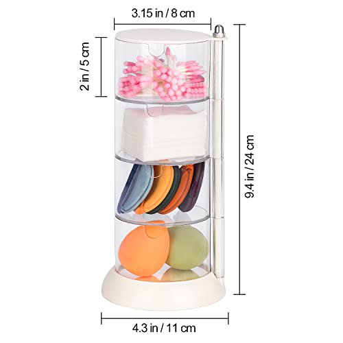 JessLab 4-Layer Rotating Hair Accessories Organizer - Hair Tie & Jewelry Caddy