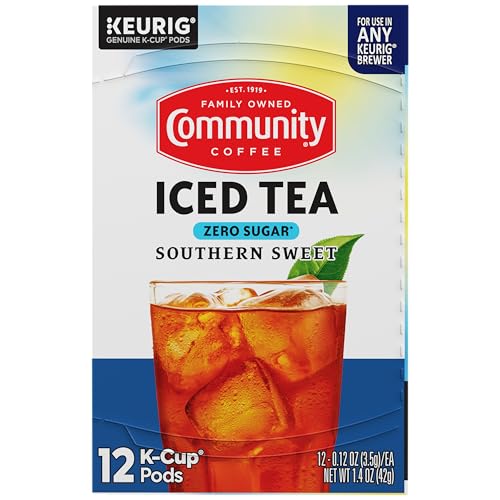 Community Coffee Southern Sweet Iced Tea K-Cup Pods, Sugar Free