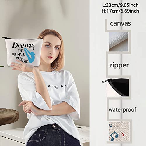 LEVLO Diving The Ultimate Makeup Bag - Cotton Canvas Zipper Pouch