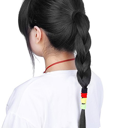 EBOOT 69-Piece 3mm Multicolor Elastic Hair Bands - Metal Free