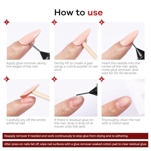 Glamonade Pinpoint Nail Glue Remover - Non-Acetone, 40ML