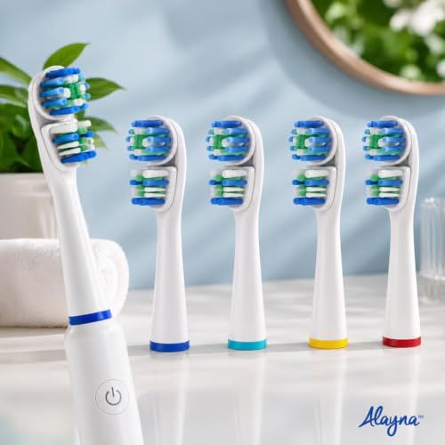 Alayna Double Head Toothbrush Replacement Heads Pack of 20 for Oral-B
