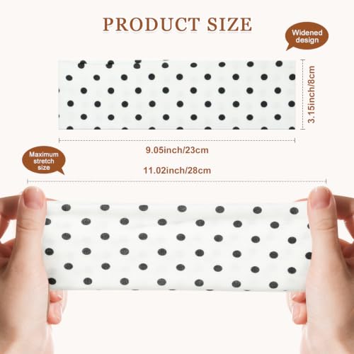 Mioxskrey Polka Dot Headbands 7-Pack for Women - Soft, Stretchy, Wide Hair Accessories