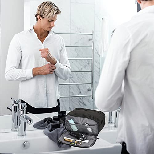 CROCOD Toiletry Bag for Men - Water-Resistant Oxford Travel Dopp Kit