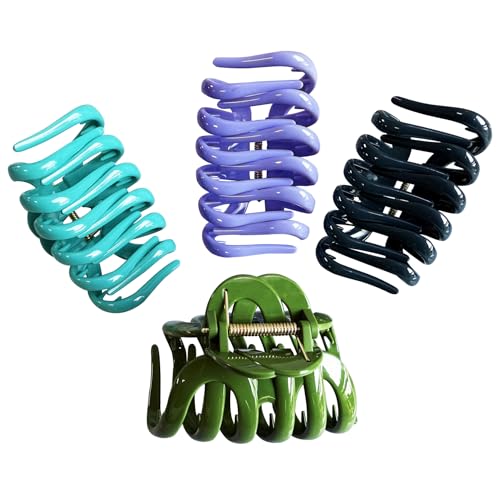 Kitiin Large Octopus Claw Clips for Thick Hair - 4 Pack Non-Slip Set
