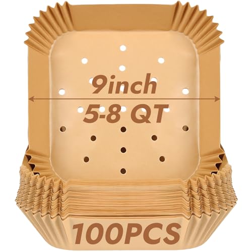 BYKITCHEN Perforated Disposable Air Fryer Liners for 5-8QT