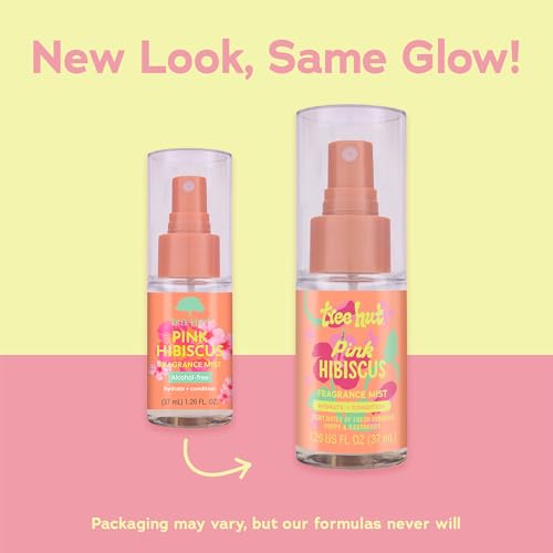 Tree Hut Pink Hibiscus Hydrating Hair & Body Mist, Travel Size, 2 Pack