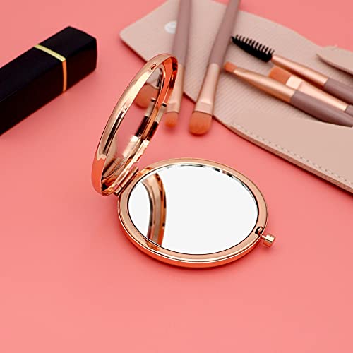 Gevody 15th Birthday Compact Makeup Mirror, Double-Sided Travel Mirror